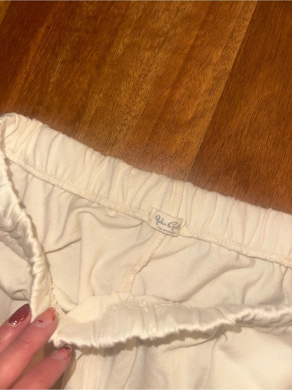 John Galt Brandy Melville Women's Cream Wide-Leg Pants - Picture 2 of 3
